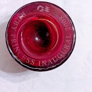 Kosta Boda Ruby Princess 2008 Art Glass Paperweight Catch-All Votive Bauble